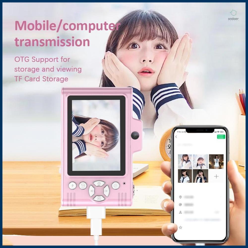 Mini CCD Camera with 1080P Video Recording and 8× Optical Zoom for Kids and Adults