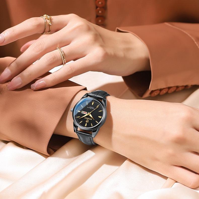 Đồng Hồ Cặp Đôi BINBOND I27 Dây Da Sang Trọng