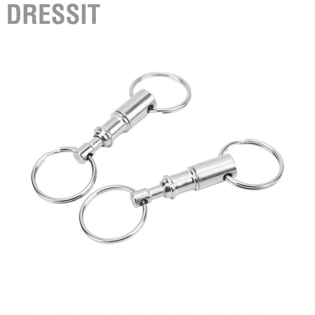 Dressit Dual Quick Release Keyring  Double Split Ring Key for Belt