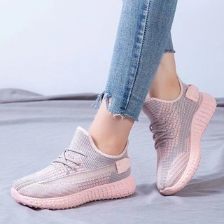 Giày thể thao nữ đế thun lưới thoáng khí, giày thể thao nữ đế mềm phong cách Hàn Quốc
