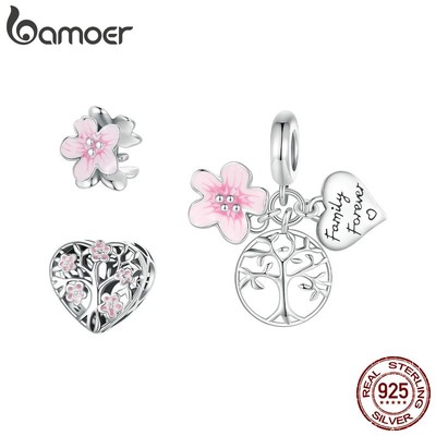 Bamoer Mặt Dây Chuyền Hình Trái Tim Bạc 925