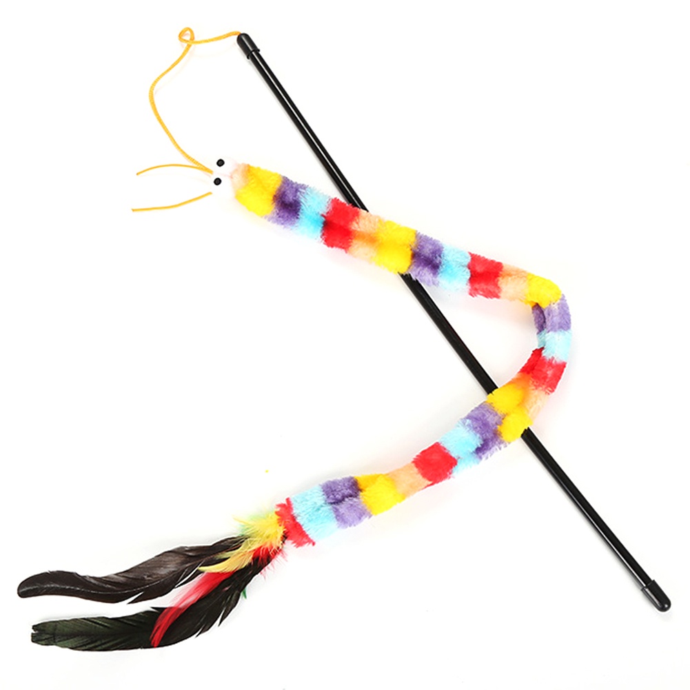 Đồ Chơi Que Lông Vũ Cầu Vồng Tương Tác Tương Tác Vui Nhộn Cho Mèo Cưng