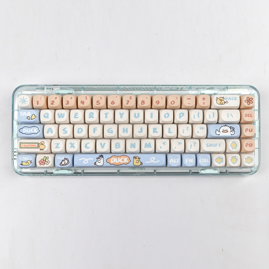 Boring Duck Keycaps MOA Profile Hoạt Hình Dễ Thương PBT Nhuộm Phụ Bàn Phím Cơ Keycap