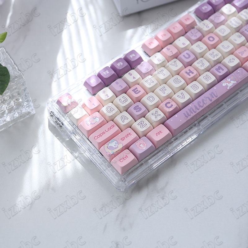 Keycap chủ đề kỳ lân, 133 phím, chiều cao XDA 9,5MM, nhuộm thăng hoa PBT, thích hợp cho bàn phím phím 87/68/84/104/108