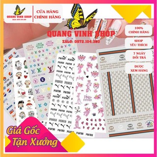 Miếng dán móng tay 3d nail sticker thương hiệu nổi tiếng màu ngẫu nhiên