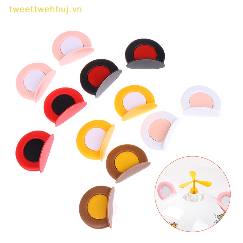 1 Cặp Miếng Dán Trang Trí Mũ Bảo Hiểm Hình Tai Gấu Đáng Yêu vn