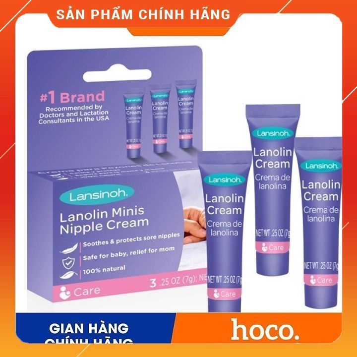 Kem bôi đầu ti, cổ gà Lansinoh Lanolin 7g