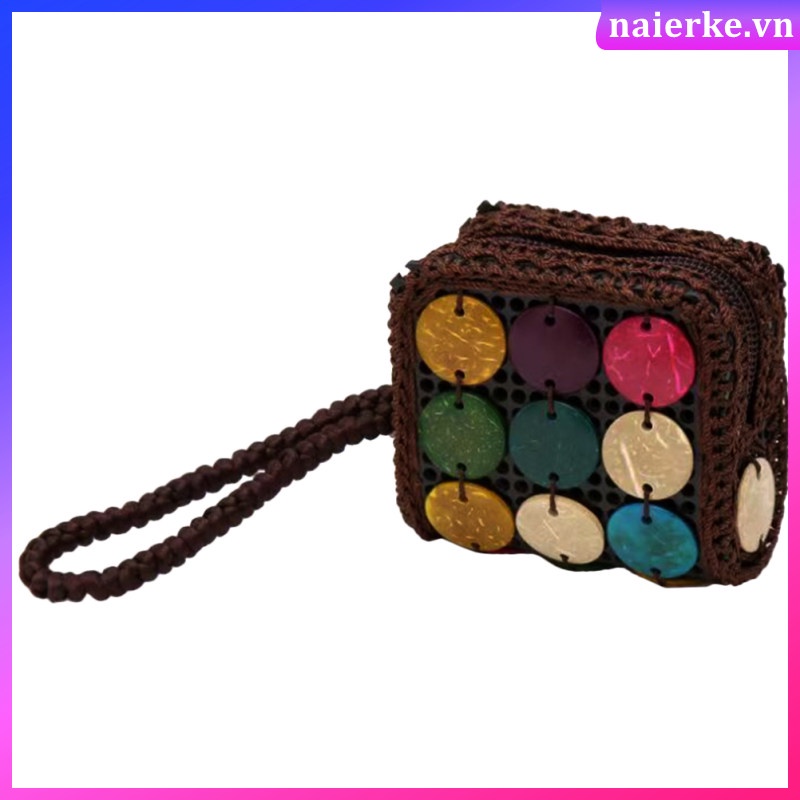 Ví Đựng Tiền Xu / Son Môi Có Khóa Kéo Phong Cách bohemian Cho Nữ