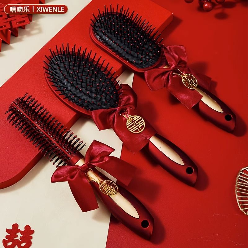 Lược Chải Tóc Cô Dâu Màu Đỏ Sang Trọng