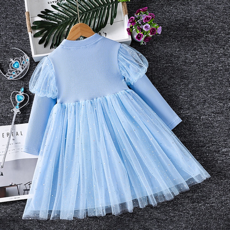 Đầm Công Chúa Dài Tay Xinh Xắn Dành Cho Bé Gái