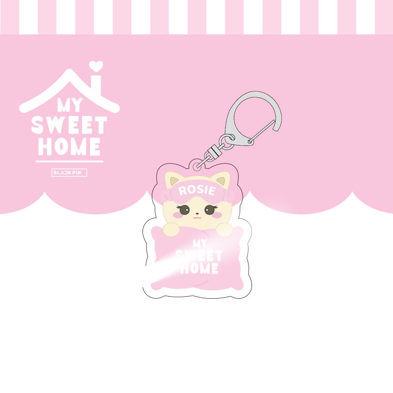 Mặt dây chuyền màu hồng của Black Pink móc khóa acrylic trong suốt tùy chỉnh độ nét cao hai mặt