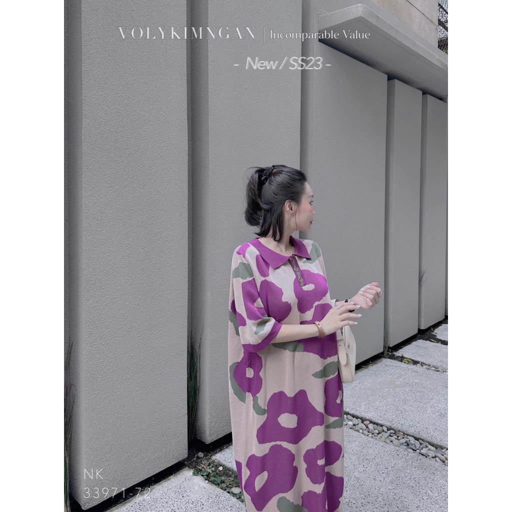 Váy mon.te hoa tím lo.uis