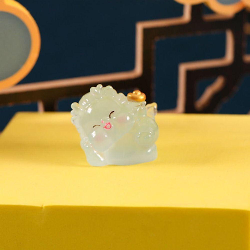 Mô Hình Rồng Năm 2024 mini Bằng Nhựa resin Phát Quang Kiểu Trung Hoa Trang Trí Tiểu Cảnh / Sân Vườn