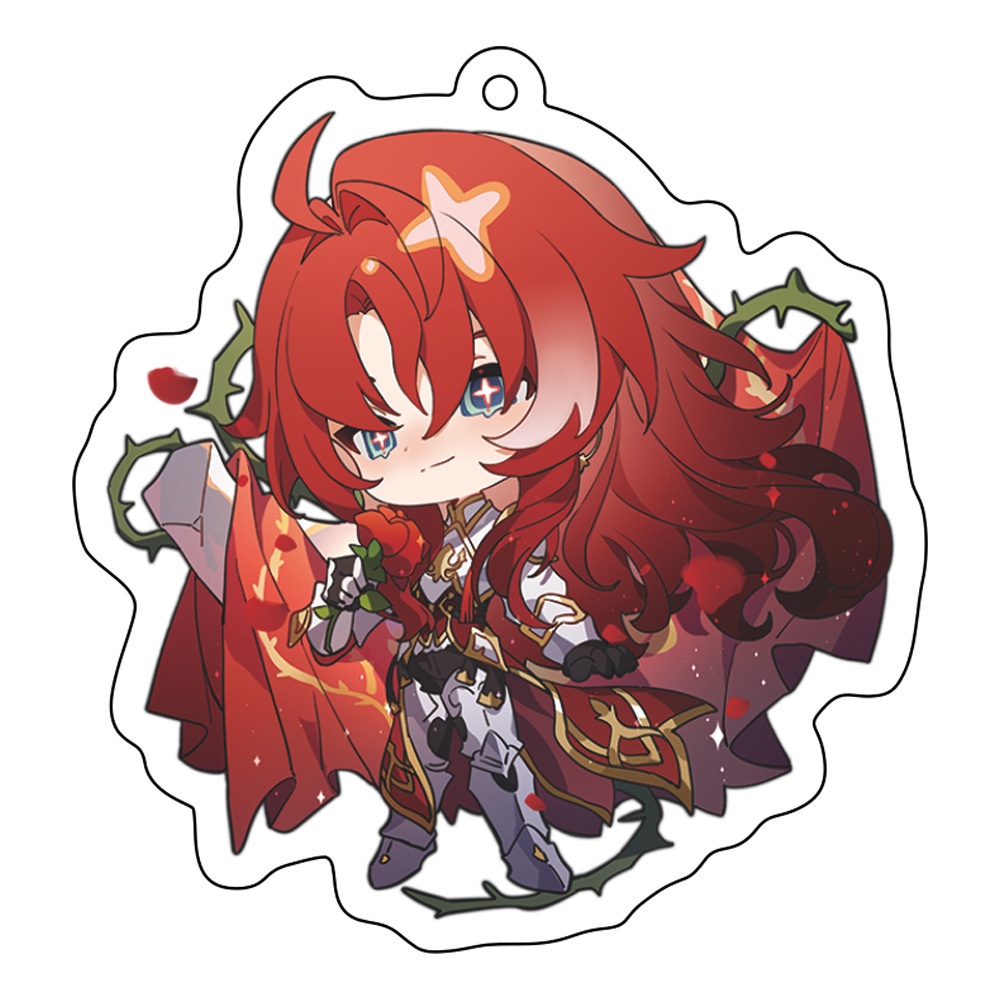 Honkai: Móc Khóa acrylic Hai Mặt Trong Suốt Hình Sao Chén Thánh guinaifen Làm Quà Tặng Cho Học Sinh