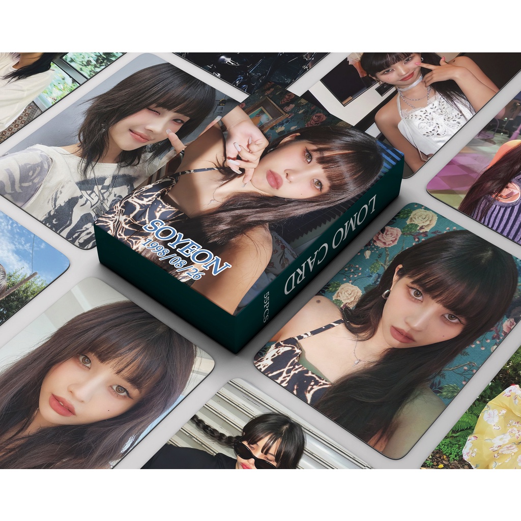 I-DLE Album Heat I Want That Soyeon Photocard Lomo Card Postcard 55pcs/box