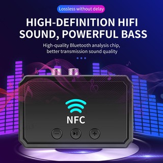 Cuộc gọi rảnh tay không dây bộ chuyển đổi âm thanh nfc tương thích bluetooth bộ thu 5.0 bộ phát fm stereo aux giắc cắm 3,5 mm rca vn6l3