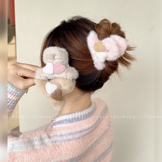 Kẹp tóc hình cá mập phối lông nhung thời trang cho nữ