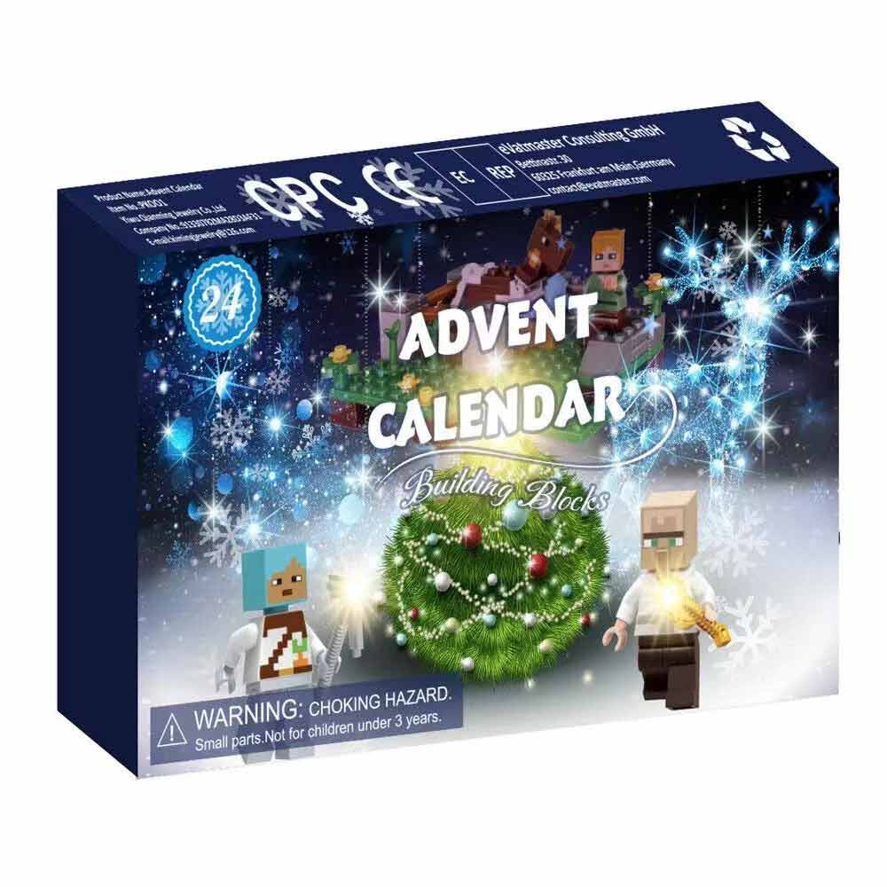 Kid Christmas Minecraft 24 Days Countdown Advent Calendar Toy Surprise Xmas Gift