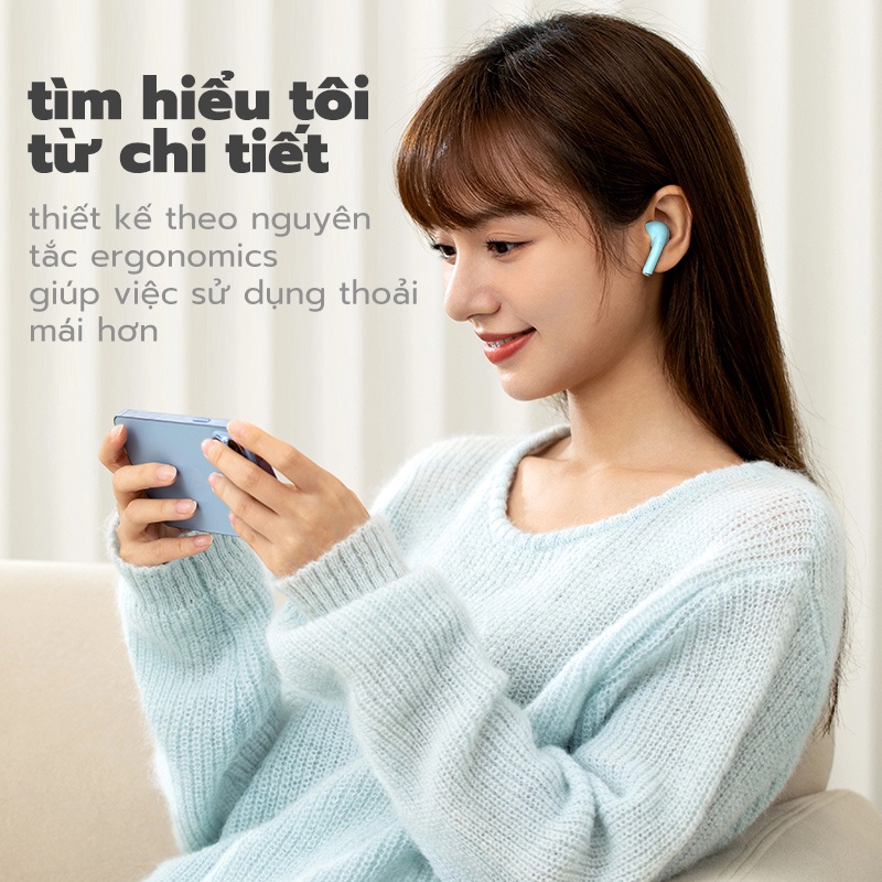 Tai Nghe Bluetooth TWS T22 Bluetooth Tai Nghe Chơi Game Không Dây Có Mic Tai Nghe Nhét Tai Mũ
