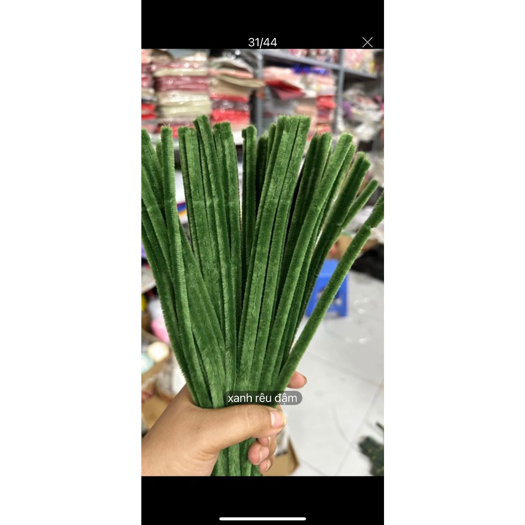 Bó 100 dây Kẽm Nhung làm hoa loại 1 lông dày nhiều màu loại to đủ màu dùng trang trí 1 d111101