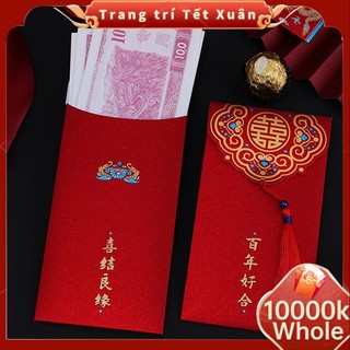 Set 10 Bao Lì Xì Gài Núm Tua Phong Cách Trung Hoa