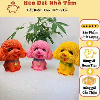 Heo đất,lợn đất tiết kiệm chó lông xù cute / Heo đất nhà Tôm