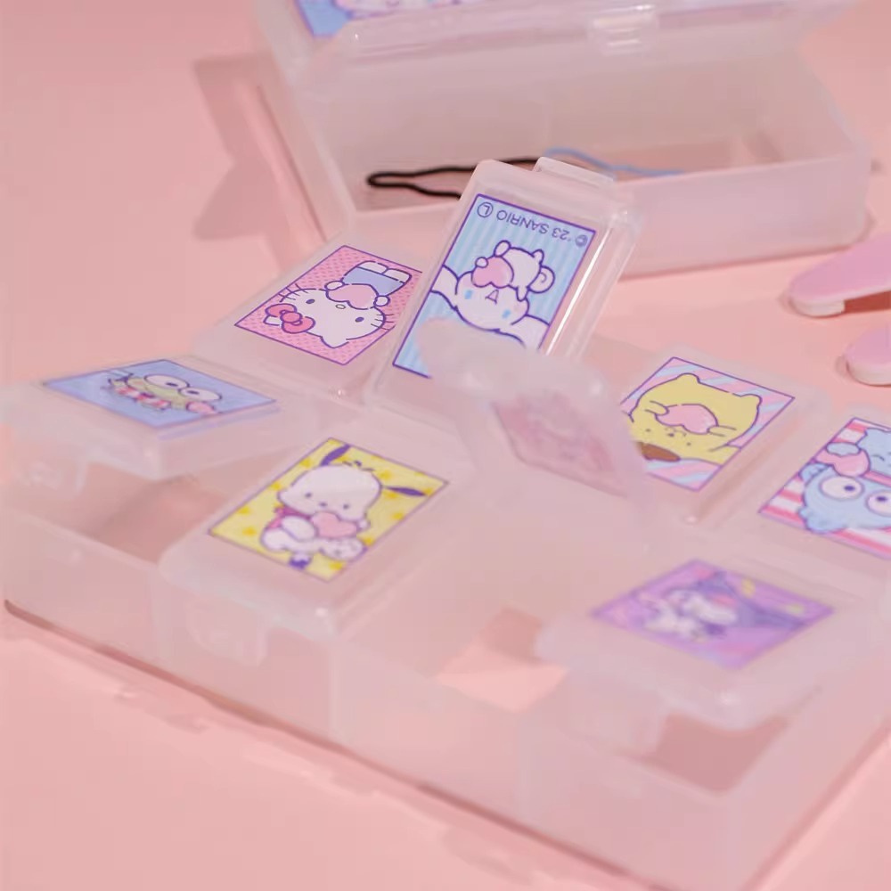 Sanrio Hộp Đựng Thuốc / Trang Sức Nhỏ Trong Suốt Có Nắp Đậy Tiện Dụng