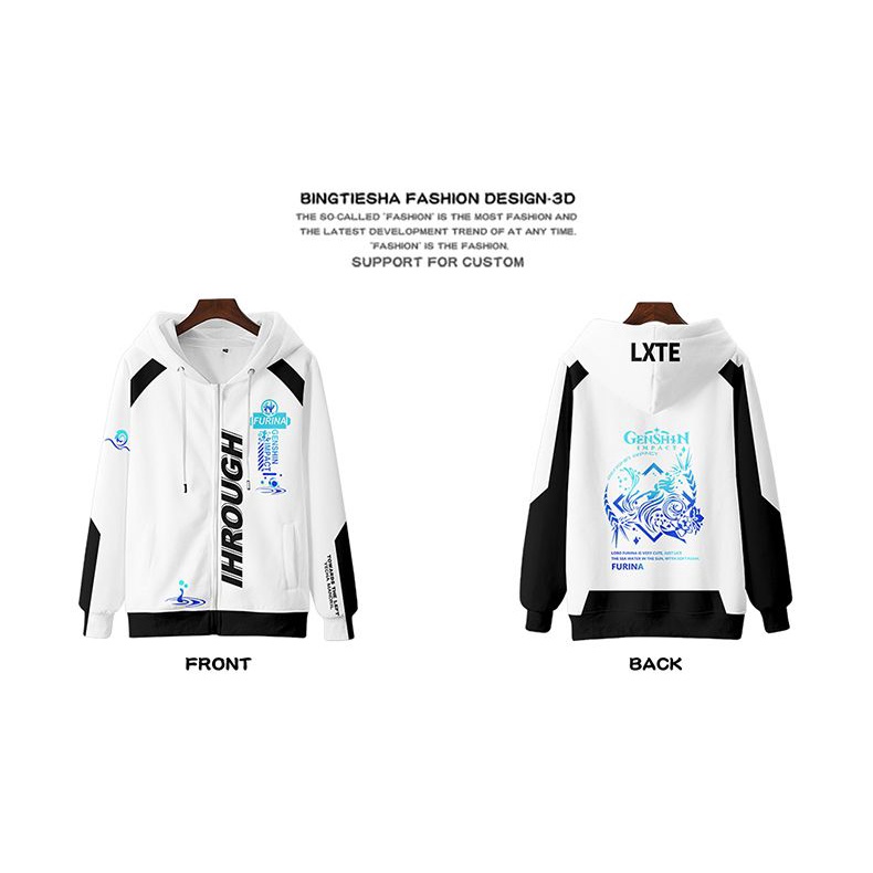 Áo Khoác hoodie Có Khóa Kéo In Họa Tiết 3d Phong Cách hip hop Cho Nam Nữ