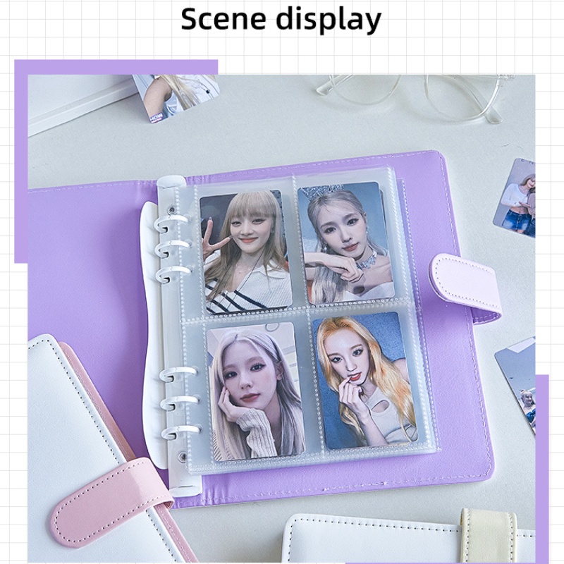 Nucelle album Đựng Ảnh Thẻ Id Bằng pu Khổ a5 star chaser 3-inch Tiện Dụng polaroid