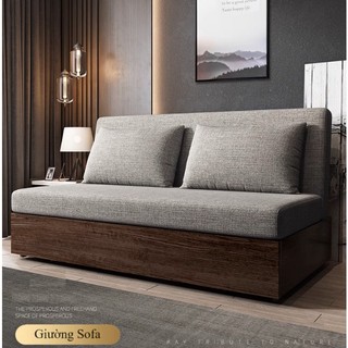 Giường sofa1m2 khung gầm sắt gỗ sồi, giường sofa 1m28 gỗ sồi tự nhiên cao cấp siêu bền siêu đẹp