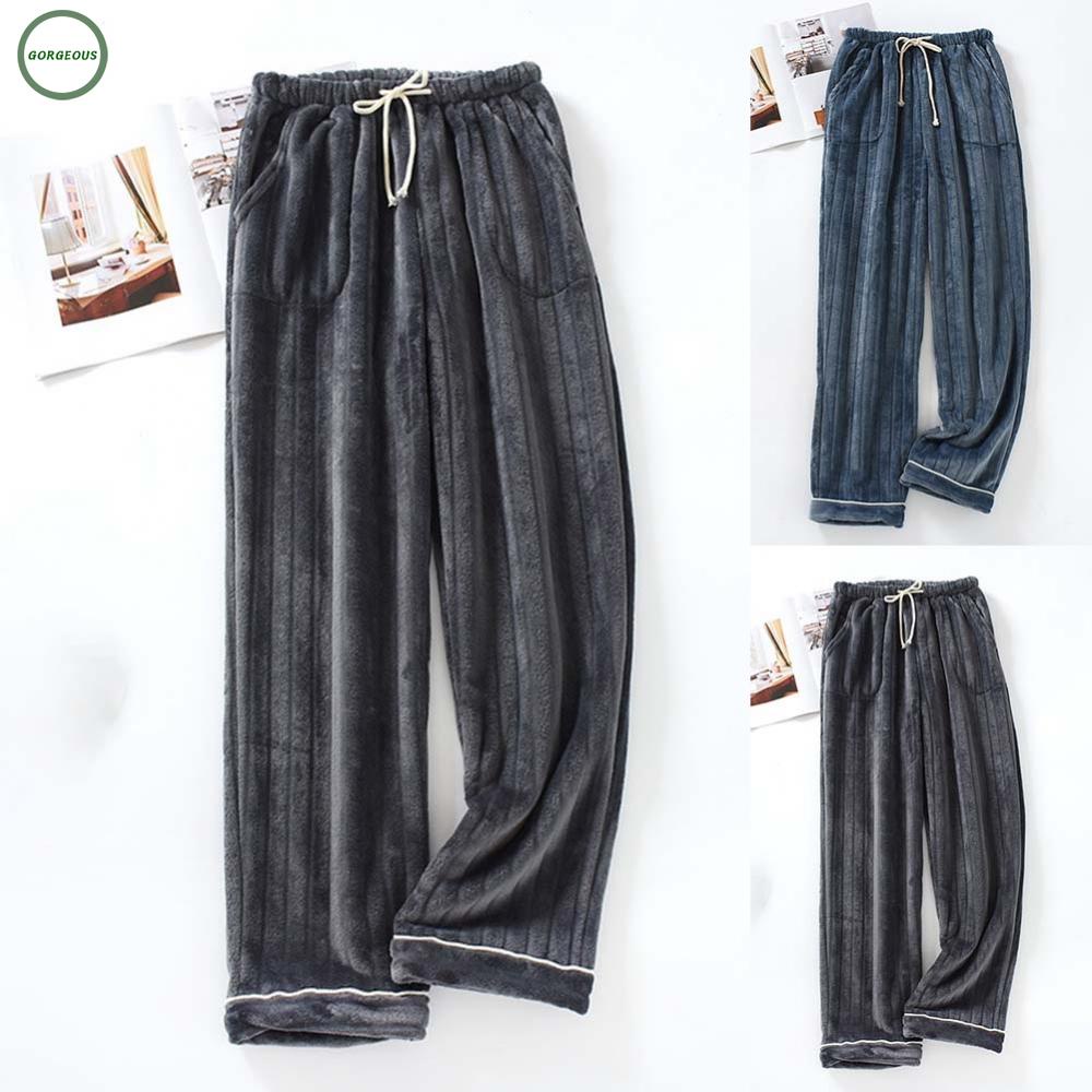 New Coming~Mens Pajama Pants Thick Fleece Lounge Soft Joggers Jogging Bottoms Loungewear#Home Essentialses