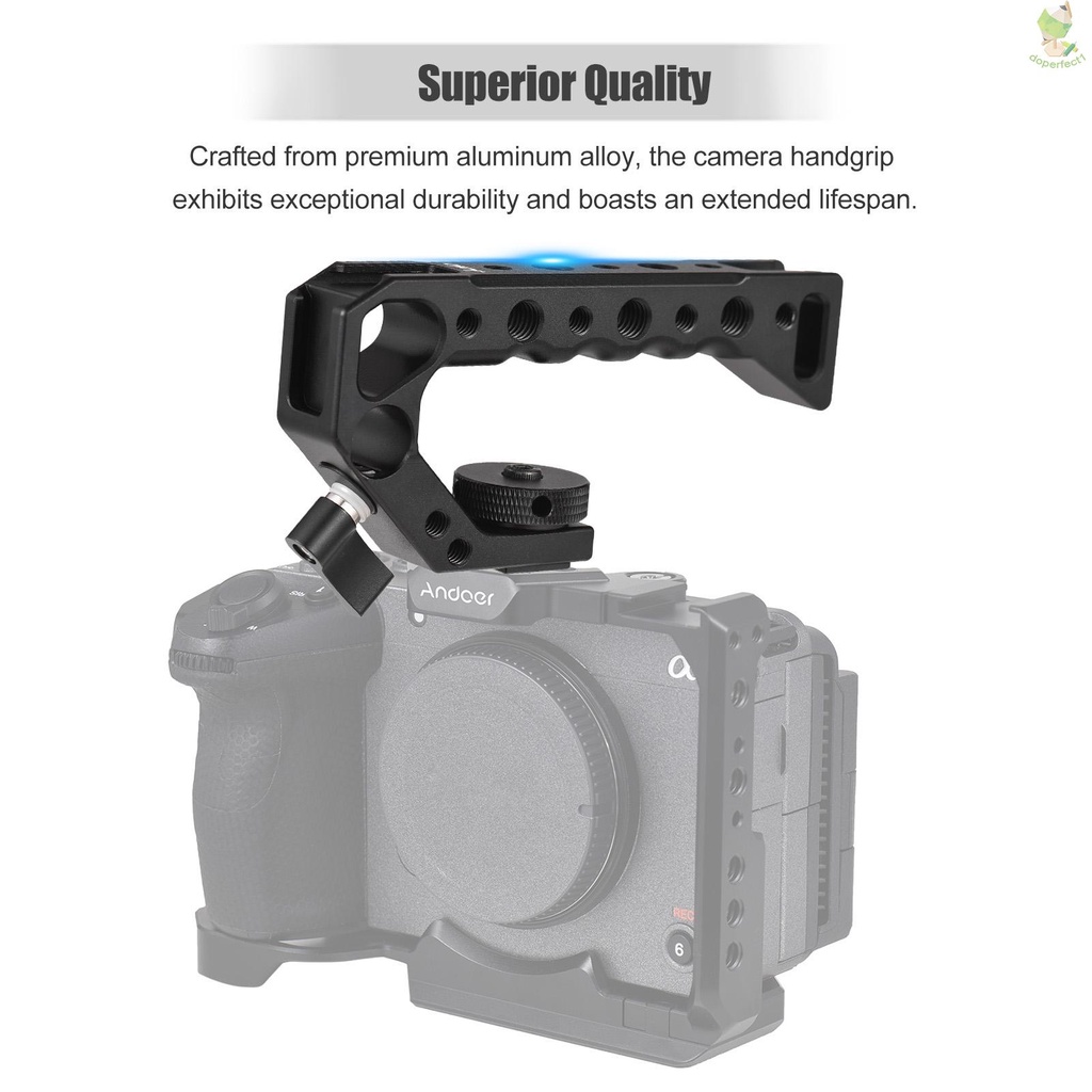 Tay Cầm Máy Ảnh Có 4 Lỗ Gắn cold shoe 1 / 4in Và 3 / 8in Kết Nối Với Máy Ảnh Có Ren came-1120