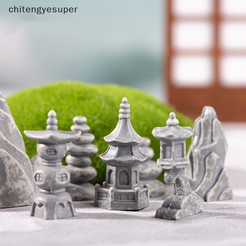 Itengyesuper Mô Hình Ngôi Nhà Đá mini Dùng Trang Trí Tiểu Cảnh