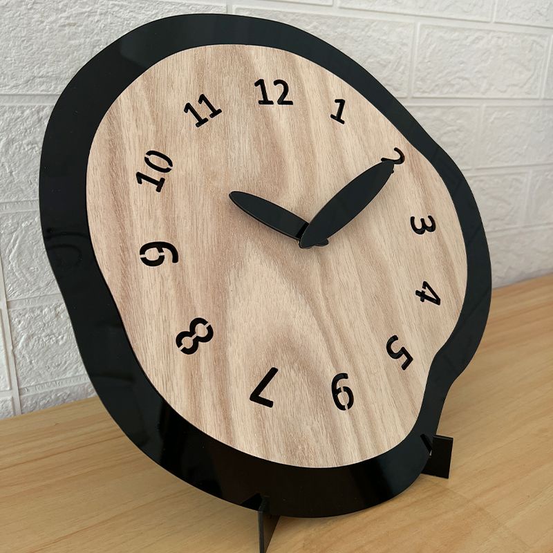 Đồng Hồ Treo Tường Màu Gỗ Đơn Giản Naafenai