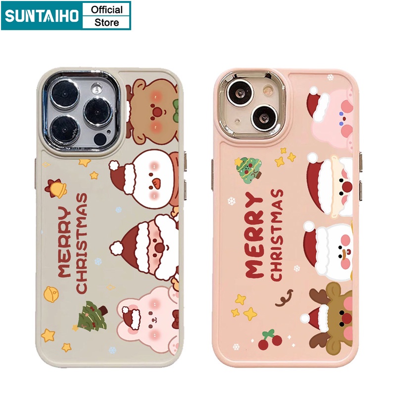Suntaiho Ốp Điện Thoại silicon Mềm Chống Sốc In Hình Ông Già Noel Cho iphone 15 14 12 13 11 pro max ip 7 8 plus x xs xr xs max