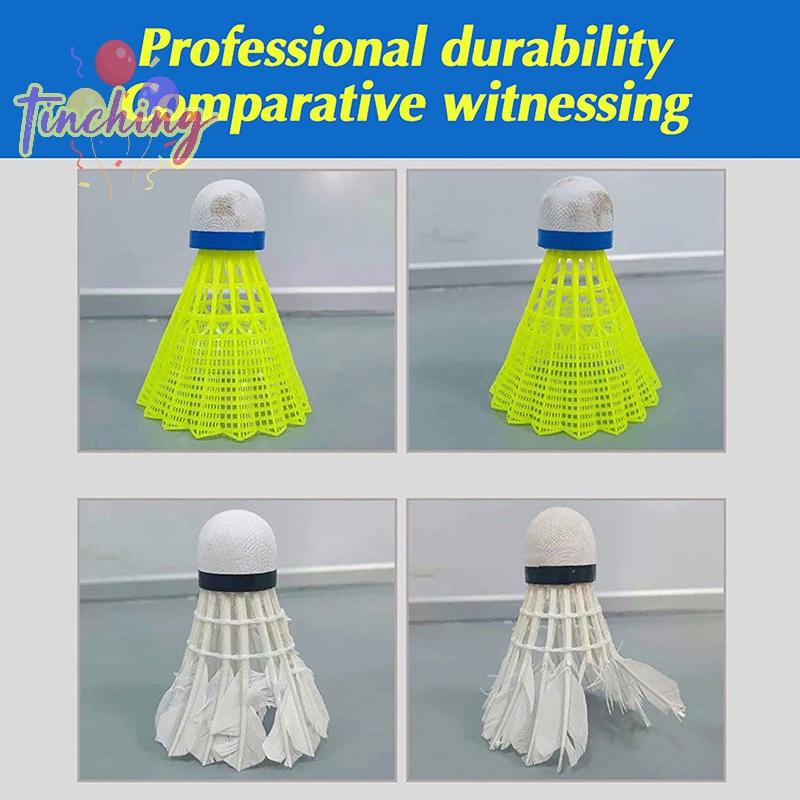 1 Quả Cầu Lông Bằng Nhựa nylon Bền Màu Vàng Trắng