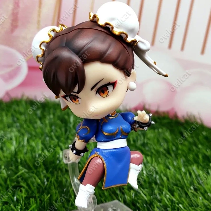 Mô Hình Nhân Vật Street Fighter Chun-Li  10cm 1993# SF Action Figure Kungfu Girl Cheongsam Chi-pao ICPO Police PVC Packed in Box Model Capcom Nendoroid
