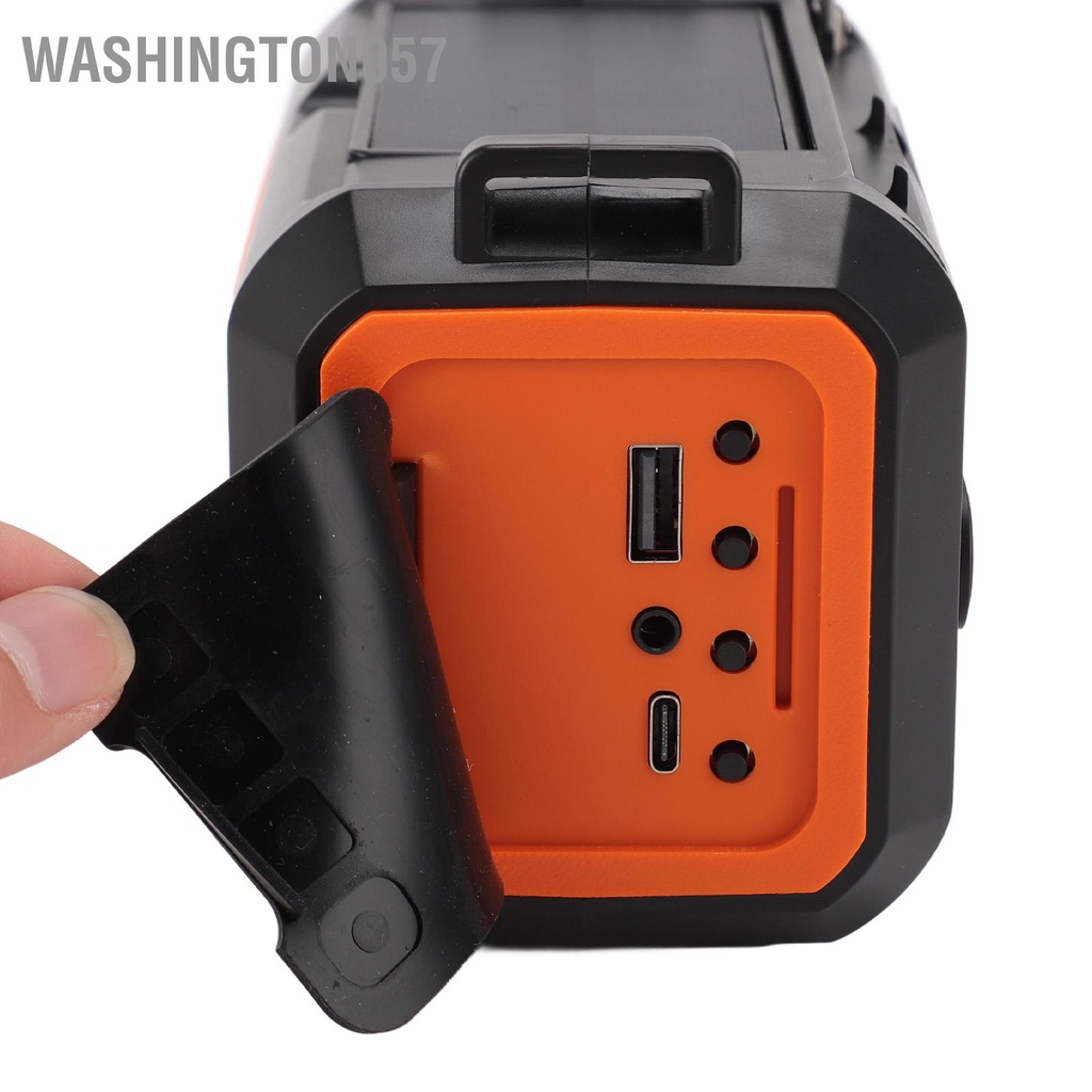 Washington057 12000MAh Thời Tiết Khẩn Cấp Đài Phát Thanh Năng Lượng Mặt Trời Tay Quay Đèn Pin Đọc Sách La Bàn Sạc Điện Thoại Di Động AM FM NOAA