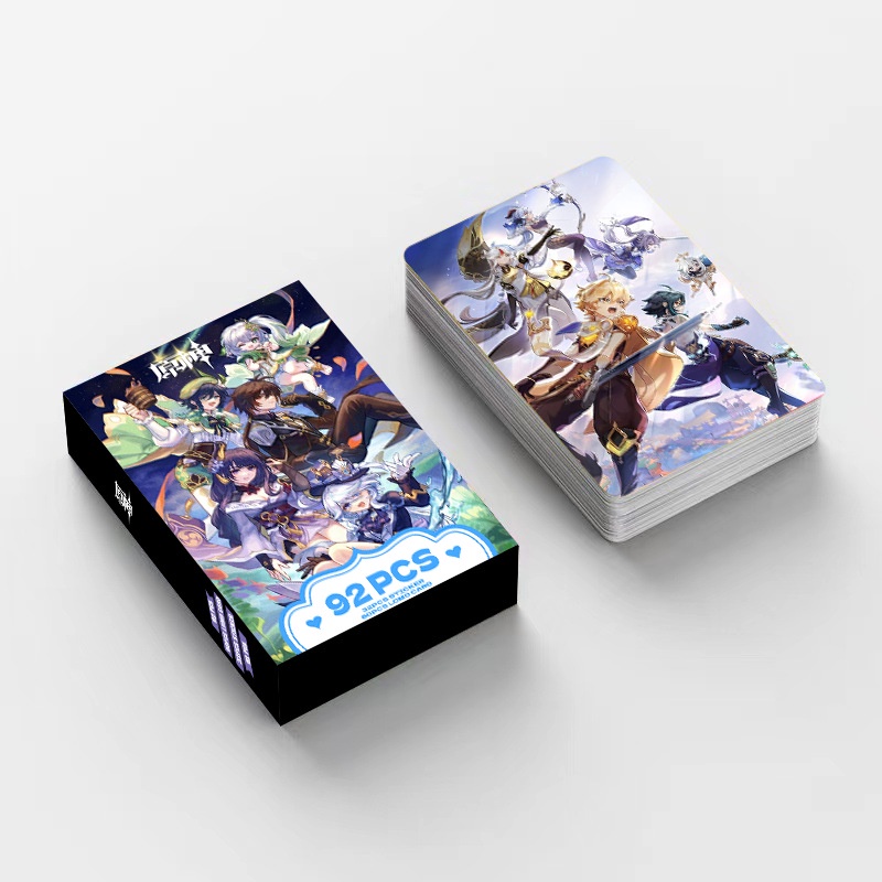 Genshin Impact Photocard Lomo Card Postcard Stickers thẻ 60 chiếc + nhãn dán 32 chiếc