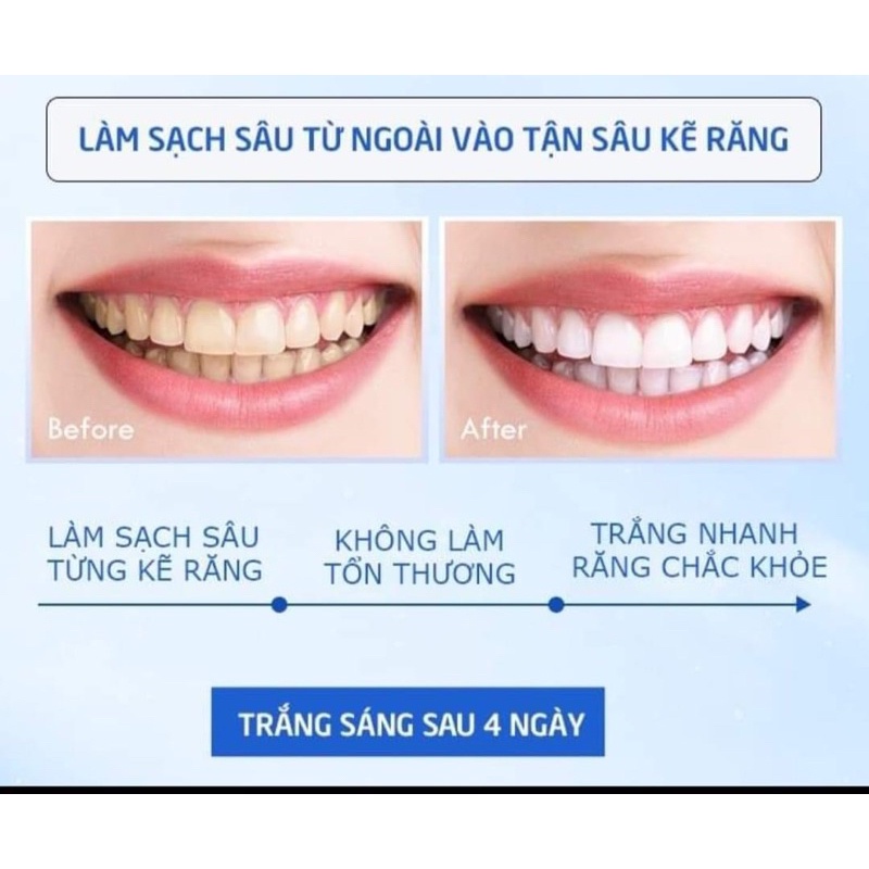 Bột Trắng Răng Vi Sinh HIH khử ố vàng, sạch vết ố trên răng, Cam kết trắng bật tông, dứt điểm hôi miệng, giảm viêm