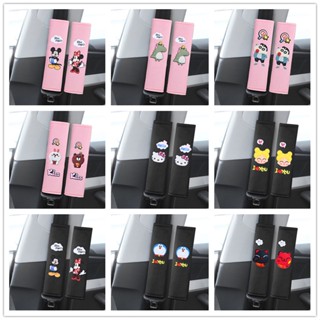 1 Cặp Đai Đeo Vai Gắn Dây An Toàn Xe Hơi Họa Tiết Hoạt Hình Dễ Thương