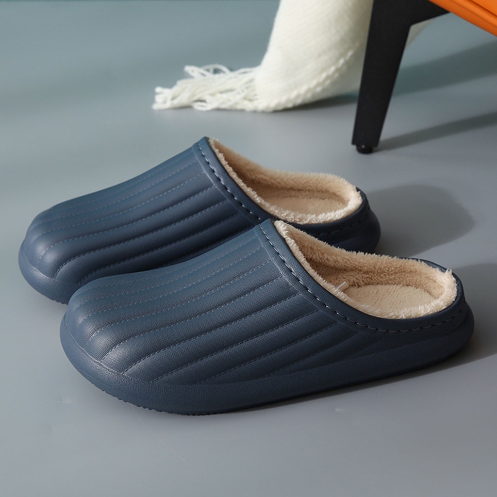 Dép Bông Đi Trong Nhà / Ngoài Trời Giữ Ấm Chống Trượt / Thấm Nước Thời Trang Thu Đông Cho Nam