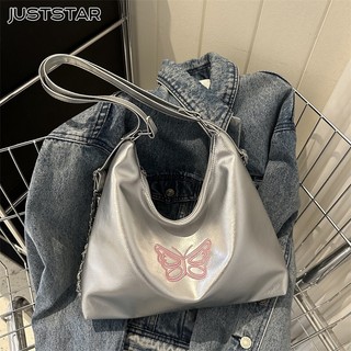 Juststar ba lô đeo vai cỡ lớn thêu hình bướm phong cách hàn quốc cho nữ