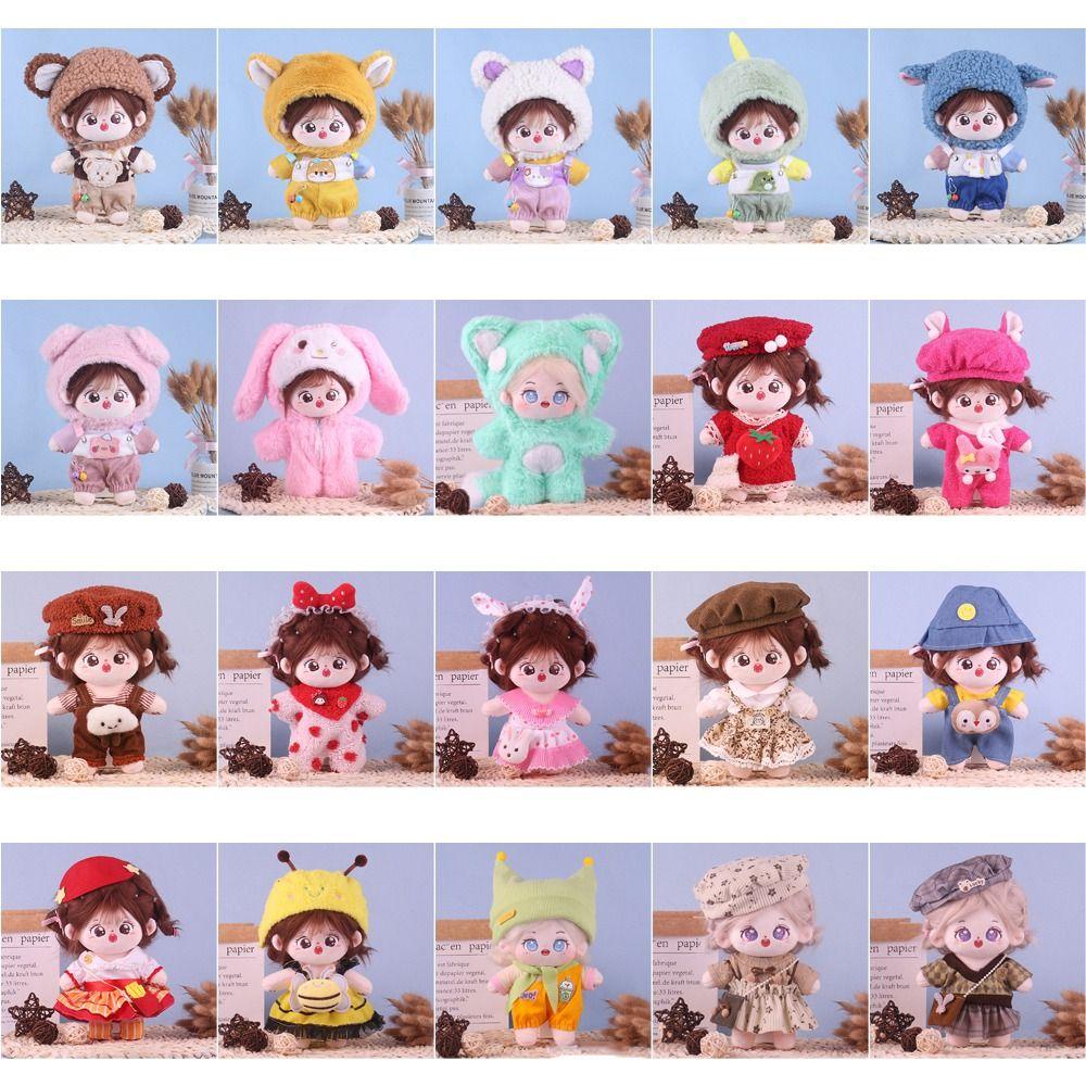 Áo cotton 20cm diy Che Phủ Đầu Trang Phục Mùa Đông Cho Búp Bê 20cm