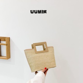 UUMIR Túi Xách Đan Cói + pu Cỡ Lớn Mềm Mại Phong Cách boho Cổ Điển Thời Trang Đi Biển Cho Nữ