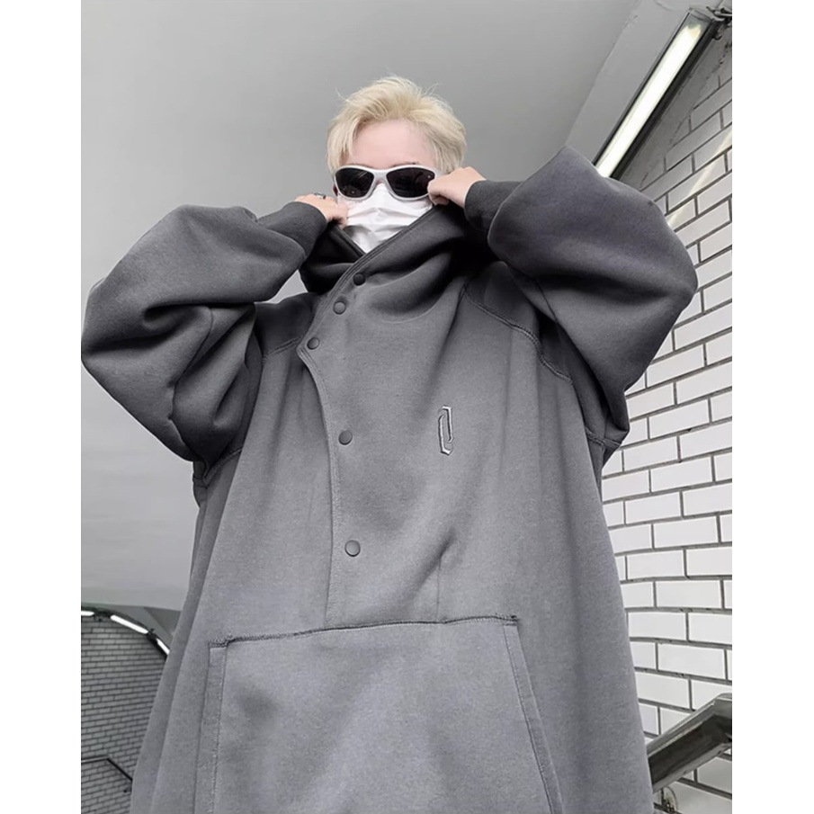Áo hoodie ninja nam hoodie hiphop Áo hoodie Cổ Chữ y Dáng Rộng Thêu Họa Tiết Phong Cách Nhật Bản Cho Nam áo hoodie cổ cao ninja hoodie ninja