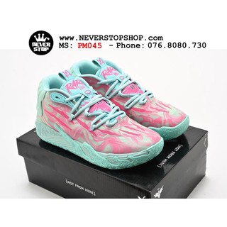 Giày bóng rổ cổ cao PM MB 03 PINK MINT mẫu mới bản đẹp chất lượng cao giá tốt [FREESHIP+TẶNG VỚ] | NeverStopShop
