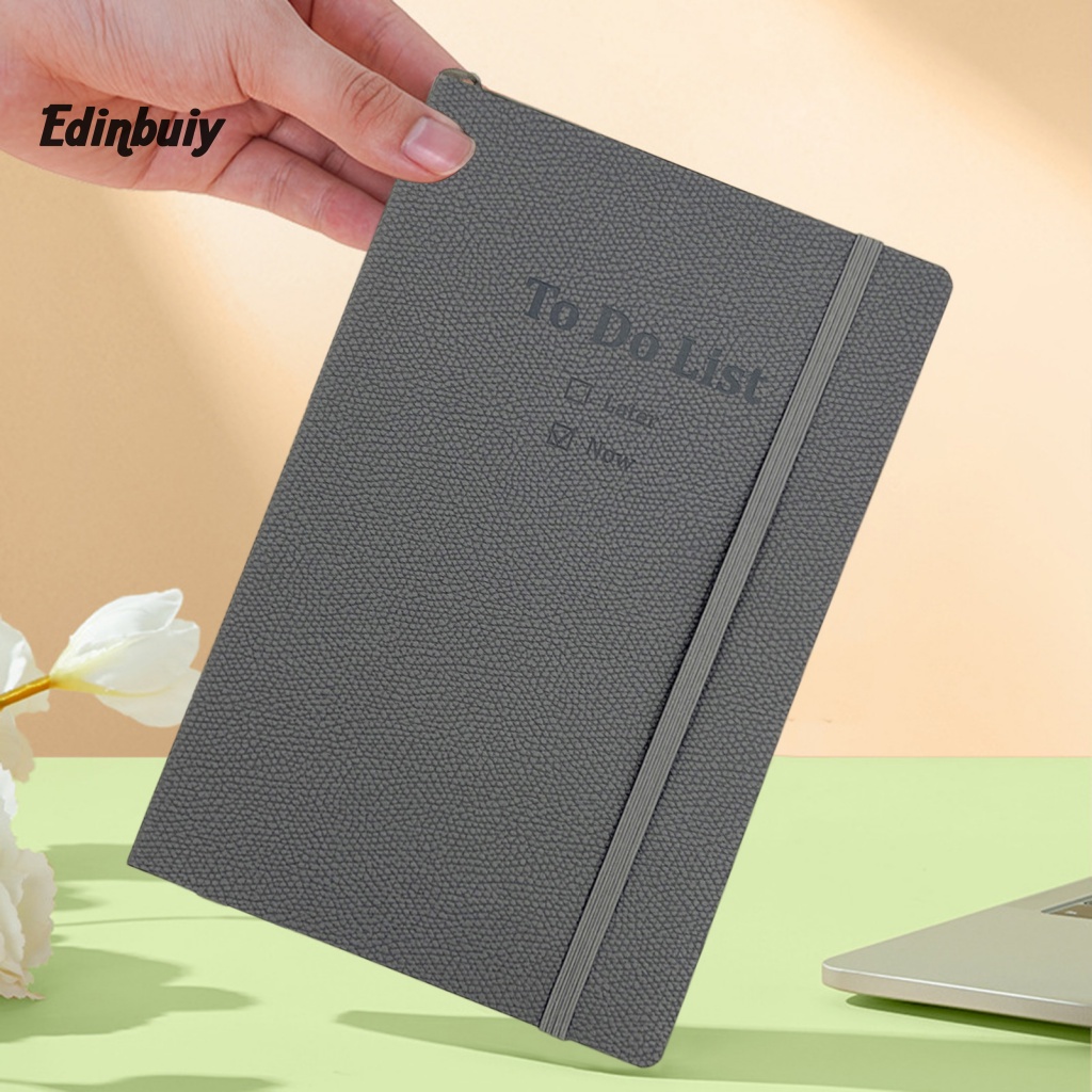 Edi to-do Sổ Ghi Kế Hoạch Thời Gian Quản Lý Thời Gian a5 Với Dây Thun Và Ruy Băng Đánh Dấu Sách Cho Học Sinh