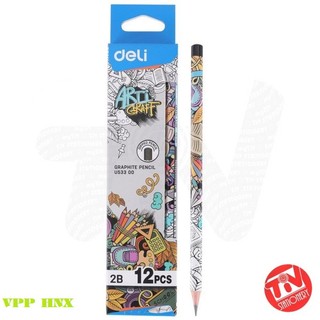 5 cây bút chì 2B Deli - EU53300