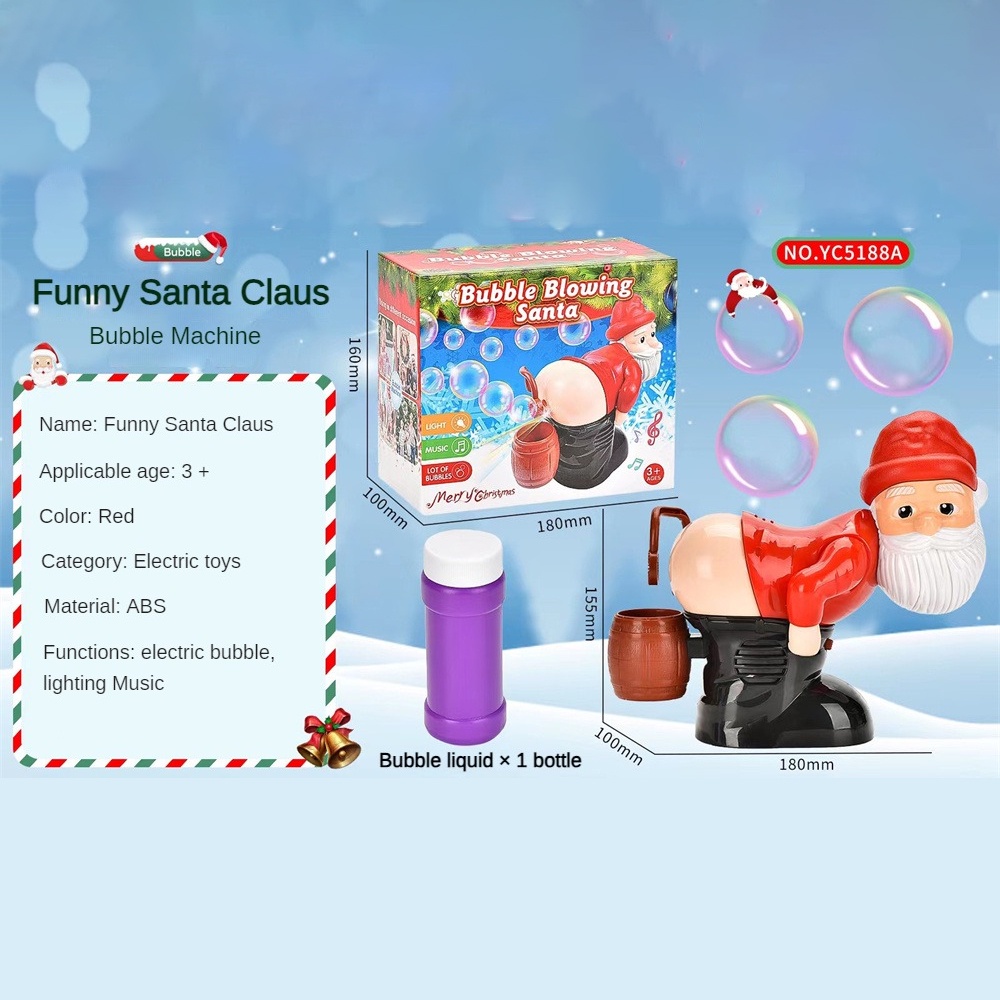 Giáng Sinh Năm 2023 Điện Vui Nhộn Ông Già Noel Lắc Mông Và Thổi Bong Bóng Có Đèn Và Nhạc Chơi Với Máy Bong Bóng Nước Đồ Chơi bán Chạy